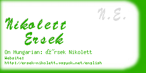 nikolett ersek business card